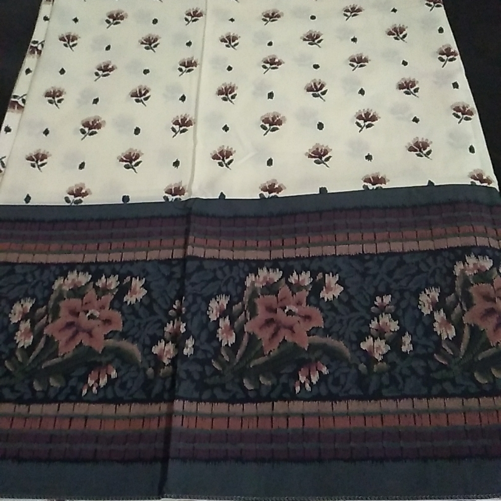 Wamsutta Supercale Plus Twin Flat Sheet Beige Floral